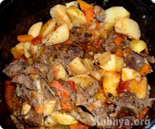 Баранина, тушеная с картофелем