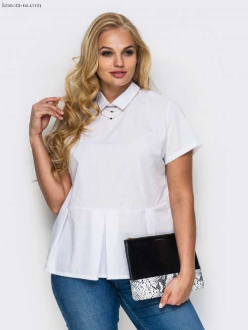 Стильная белая блузка