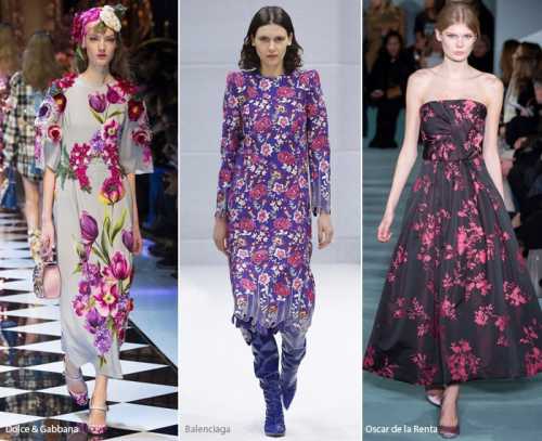 Модный цветочный принт 2017 в одежде