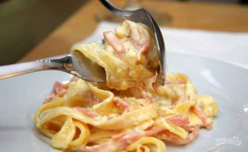 Рецепты карбонары с беконом и сливками, секреты