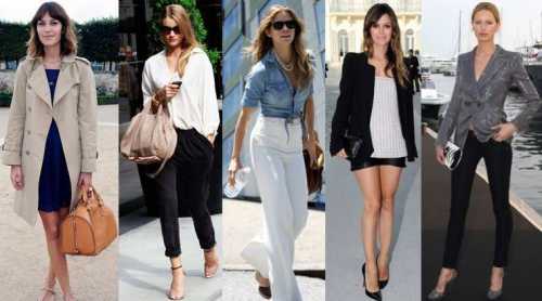 Образы в будни характеризуются большей степенью комфорта, в них не бывает обуви на очень высоком каблуке, яркого макияжа и нарядных платьев