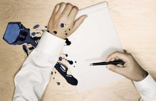 Как отстирать чернила с одежды